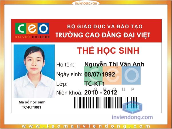 in thẻ học sinh giá rẻ